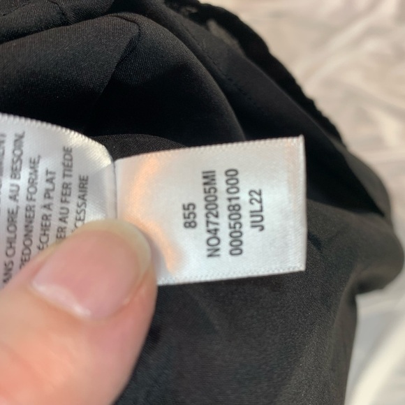 Nordstrom 100% Cotton Short Sleeve Crew Neck Midi Dress - Black - size Medium - Picture 6 of 7